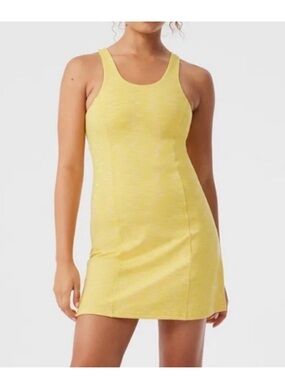 Outdoor voices Bright Yellow Athletic Dress with cutout back. Size M Retail $118